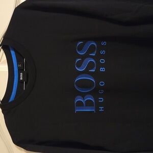 Black Hugo Boss Logo Tracksuit Sweatshirt - Medium